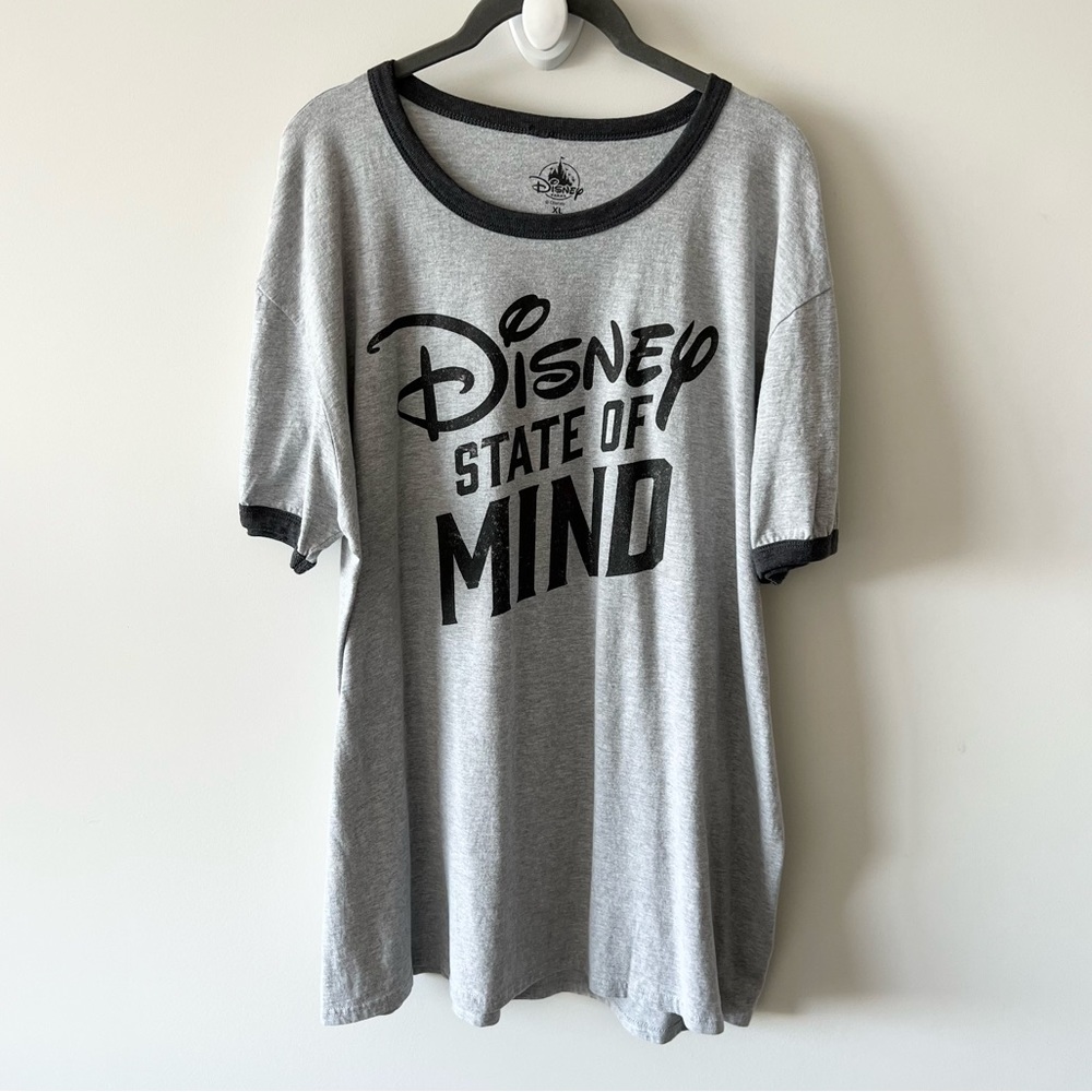 Disney State of Mind T-shirt Top Tee Shirt Gray A